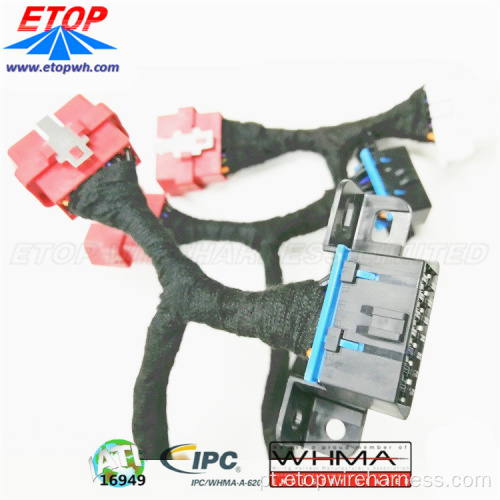 J1962 16PIN OBD Fio Vermelho Harness para Caminhão